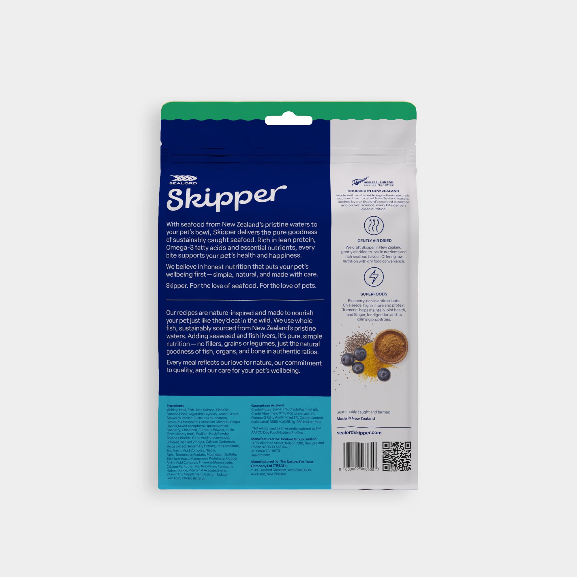 Air-Dried Dog Food Whiting, Hoki & Salmon | Sealord Skipper